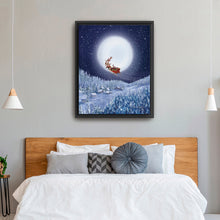 Santa Sleigh And Big Moon