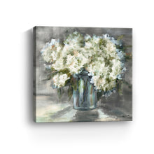 White And Taupe Hydrangeas Still Life
