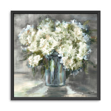 White And Taupe Hydrangeas Still Life