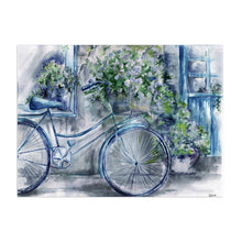 Blue and White Bicycle Florist Shop