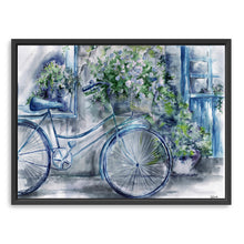 Blue and White Bicycle Florist Shop