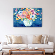 Bright Poppies Vase Navy