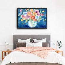 Bright Poppies Vase Navy