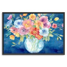 Bright Poppies Vase Navy