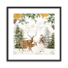 Wooded Holiday Santa Reindeer
