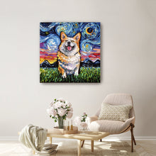 Corgi Smiling Canvas Wall Art
