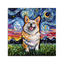 Corgi Smiling Canvas Wall Art
