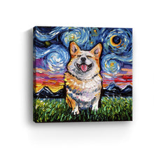 Corgi Smiling Canvas Wall Art