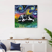 Sleepy Border Collie Pup Night