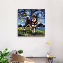 Black And Tan Shiba Inu Night