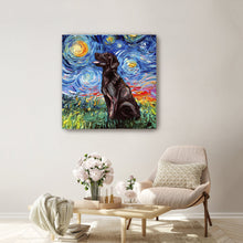 Chocolate Labrador Night