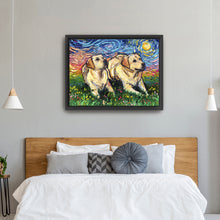 Yellow Labradors Night