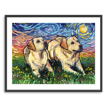 Yellow Labradors Night