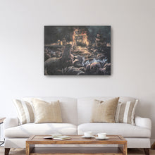 Burning Fleet Canvas Wall Art