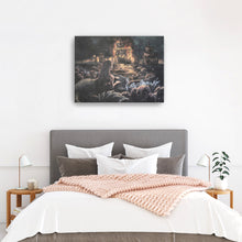 Burning Fleet Canvas Wall Art