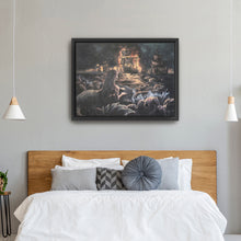 Burning Fleet Canvas Wall Art