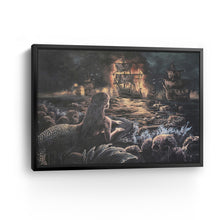 Burning Fleet Canvas Wall Art