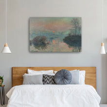 Sunset on the Seine at Lavacourt - In Winter, 1880 by Claude Monet