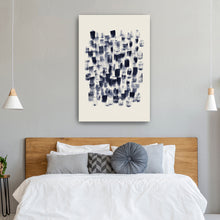 Abstract - Navy Rain On Cream