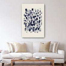 Abstract - Navy Rain On Cream