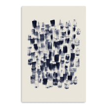 Abstract - Navy Rain On Cream