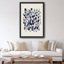 Abstract - Navy Rain On Cream