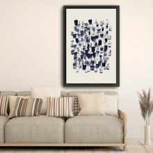 Abstract - Navy Rain On Cream