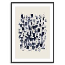 Abstract - Navy Rain On Cream