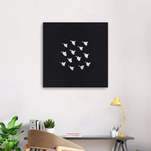 Birds In Flight Flock-Black White