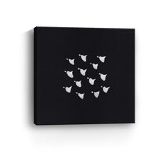 Birds In Flight Flock-Black White