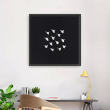 Birds In Flight Flock-Black White