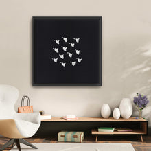 Birds In Flight Flock-Black White