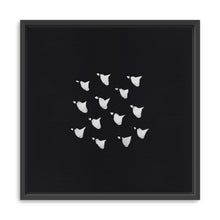 Birds In Flight Flock-Black White