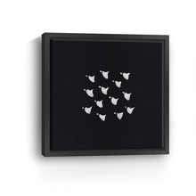 Birds In Flight Flock-Black White