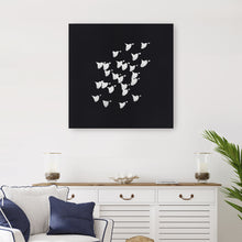 Birds In Flight Upwards- BW