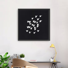 Birds In Flight Upwards- BW