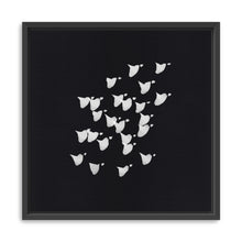 Birds In Flight Upwards- BW