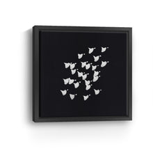 Birds In Flight Upwards- BW