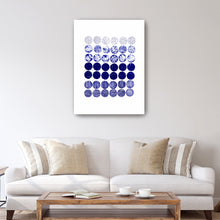 Meditation Circles - Indigo Canvas Wall Art