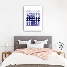 Meditation Circles - Indigo Canvas Wall Art
