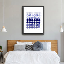 Meditation Circles - Indigo Canvas Wall Art