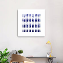 WC Blocks Indigo Canvas Wall Art