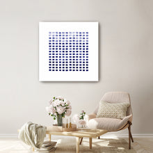 WC Blocks Indigo Canvas Wall Art