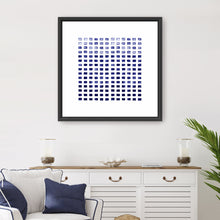 WC Blocks Indigo Canvas Wall Art