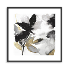 Black Petals Gold Leaves I