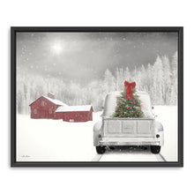 White Truck Red Barn you Can Plan on Me