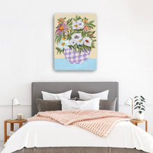 Checkered Pot Canvas Wall Art