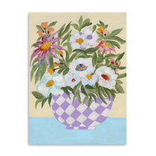 Checkered Pot Canvas Wall Art