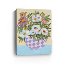 Checkered Pot Canvas Wall Art