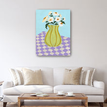 Retro Checkers Canvas Wall Art